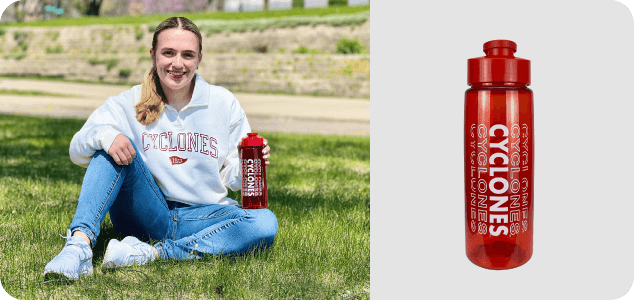 $7 Only: Cyclones Iowa State Cardinal Water Bottle 26-ounce